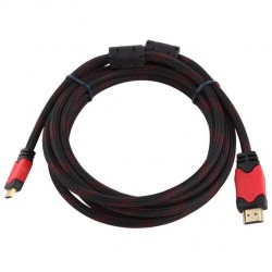 Câble Hdmi - 5M - Noir & Rouge