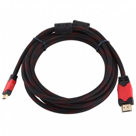 Câble Hdmi - 5M - Noir & Rouge
